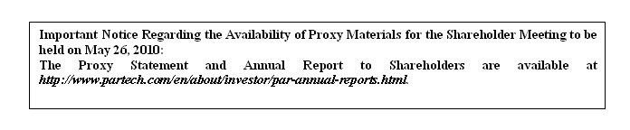 Notice regarding Proxy Materials